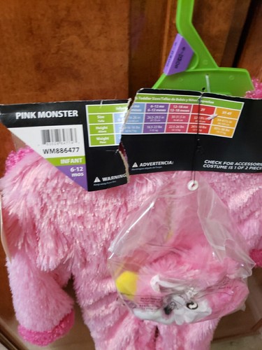 Halloween Pink Monster Costume Toddler 6-12 months - Picture 4 of 4