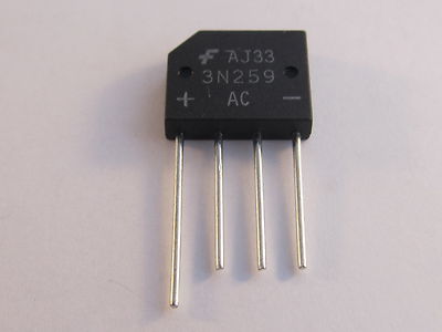 5 Stück 3N259 Fairchild Single Phase Bridge Rectifier, 1000V, 2A  - AE27/2931