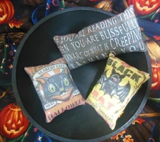Primitive/Vintage/Halloween Spooky Bowl Fillers/ Cupboard Tucks/Ornies Set of 3