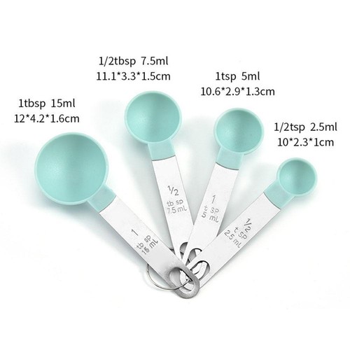 Measuring Cups and Spoons 4pcs Set Steel Baking Tool AU Kitchen G8I7 - Picture 15 of 16