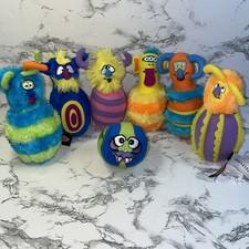 Melissa  Doug Monster Plush 6 Pin Bowling Fabric Game Complete 1 Fuzzy Ball Set