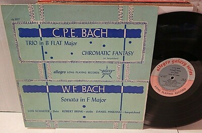 CPE BACH Trio in B Flat Major Chromatic Fantasy W. F. BACH Sonata in F Major LP