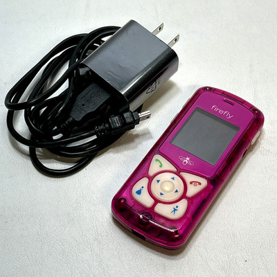 Firefly GSM Mobile Cell Phone Pink  AT&T Needs Battery Tested Works