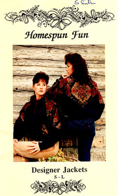 DESIGNER JACKETS Homespun Fun Sewing Pattern 124 sizes S M L