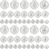 PH 60PCS Versilbert Hohle Perlen, 4Mm 6Mm 8Mm Runde Abstandshalter Perlen Filig
