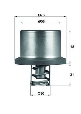 Thermostat liquide de refroidissement MAHLE THD 2 89 pour entretien de circuit radiateur