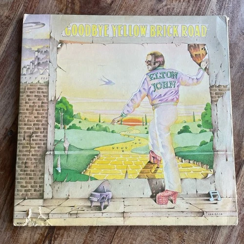 ELTON JOHN - GOODBYE YELLOW BRICK ROAD  VG+/EX DOUBLE VINYL LP / FIRST PRESSING