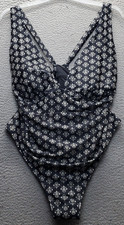 Old Navy Swimsuit Womens 3X Multi Floral Stretch V-Neck Ruched Tummy Control