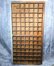 Antique Wooden Letterpress Drawer w/ Metal Handle Model 12 #343