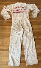 Rare 1940  s Era Topps Herringbone Coveralls Men  s Size 36 Chain Stitched A.F.B.
