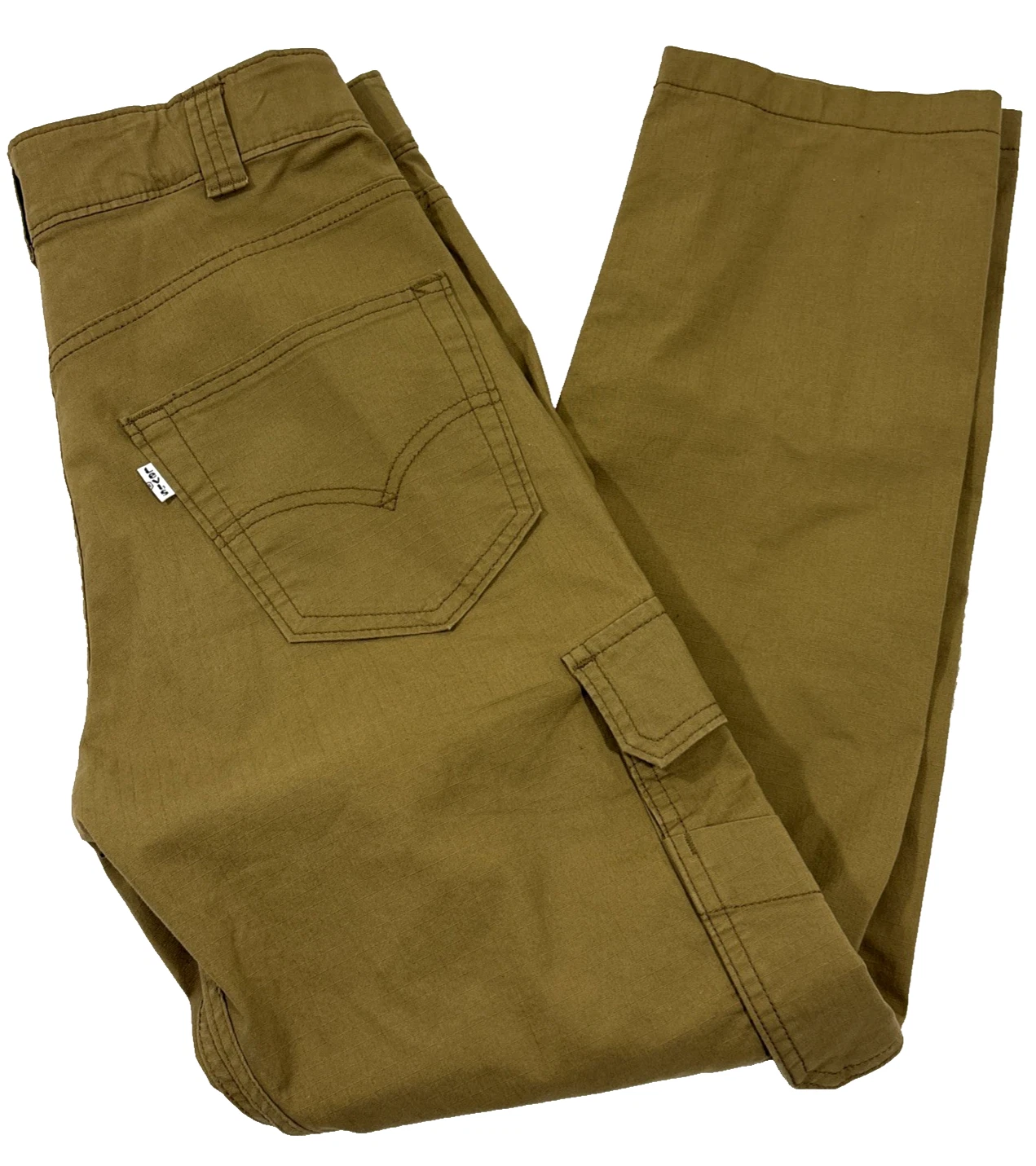 Levi’s 502 Taper Fit Hybrid Cargo Pants Khaki Mens 29x32 Cotton Twill RipStop