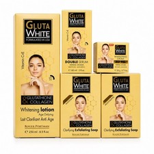 Gluta White Glutathione Collagen Whitening Skincare Set Lotion Serum Soap