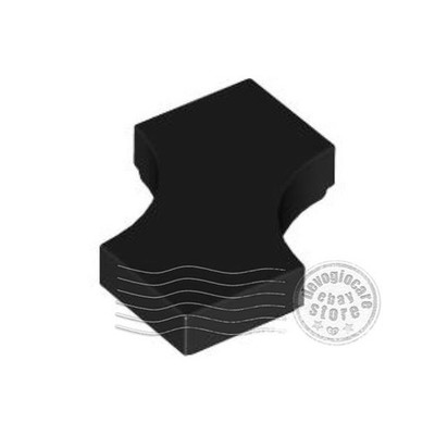 2x LEGO 3396 modifizierte Platte mit zwei gebogenen Ausschnitten 2 1x1 schwarz | 6433936