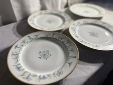 Antique Haviland Limoges Schleiger 491 Morning Glories Plates Set of 4 RARE