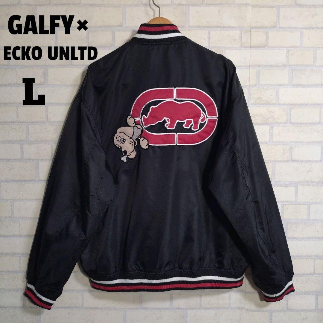 Galphy Echo Collab Embroidered Nylon Stadium Jacket, Thin, Fully Printed, Used