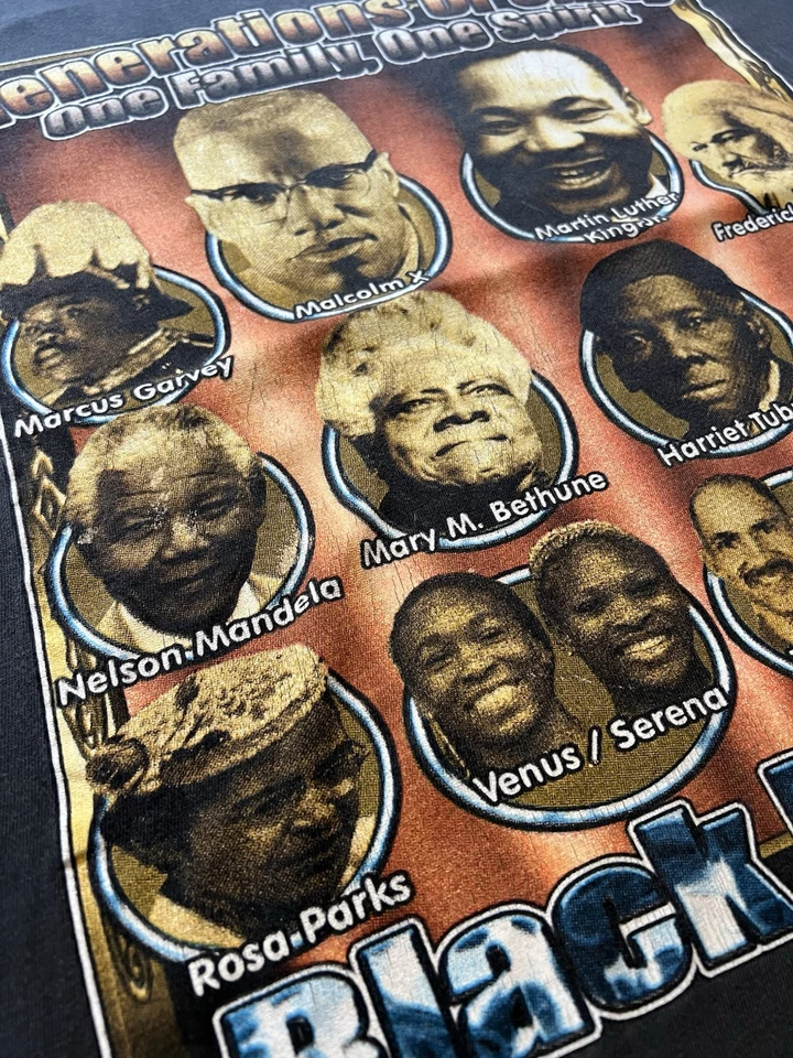 Camiseta De Colección Generations Of Unity Doble Cara Negra Historia Rap Foto 4 de 4