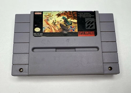 Ys III: Wanderers From Ys Super Nintendo SNES Authentic Tested & Working