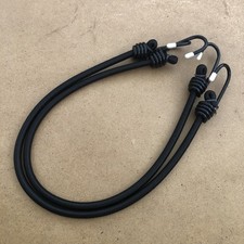 Bungee Cord Strap Tarp Elastic Tie Down Set Dia 8mm Length 24" Black