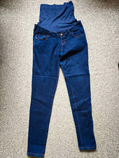 Blooming Marvellous Maternity Skinny Dark Wash Denim Jeans Blue Size 10 L34