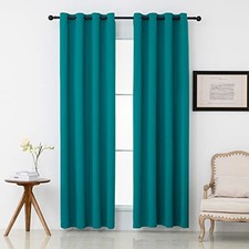 Blackout Curtains with Grommet 84 Inches Long 2 52"W x 84"L Pack of 2 Teal