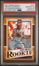 2021 PANINI LEGACY ROOKIE TREVOR LAWERENCE AUTO /50 (PSA 10/10 POP 1) JAGS