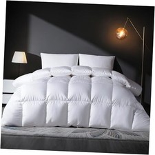 Feather Down Comforter Size Duvet Insert, All Season True Baffle-Box King