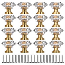20 PCS Crystal Knobs, Crystal Cabinet Knobs, CrystalKnobs for Drawers, Diamon...