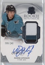 2020-21 Upper Deck The Cup Rookie 99/249 Maxim Letunov #129 Patch Auto 0bz8