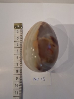 Vintage Onyx Marmor Eier aus poliertem Stein