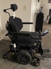 Quantum Q6 Edge Power Wheelchair Purple Tilt In Space Swing Away Legrest