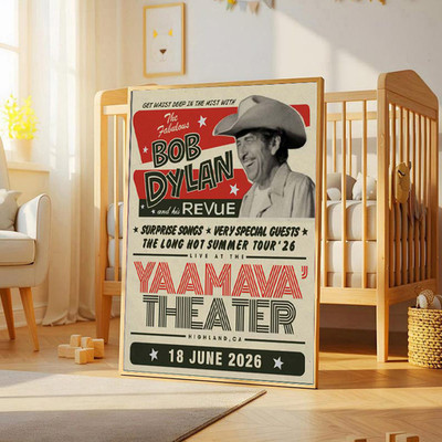 Tour Highland, California Poster June 18 2026 Bob Dylan