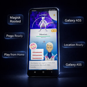 Samsung Galaxy A55 | Pokémon Go Location Spoofer | Play from Home - Magisk Root