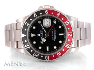 Rolex GMT Master II ''Coke'' 16710 Edelstahl P-Serie B+P 10/2001 LC100 Uhr (14717)