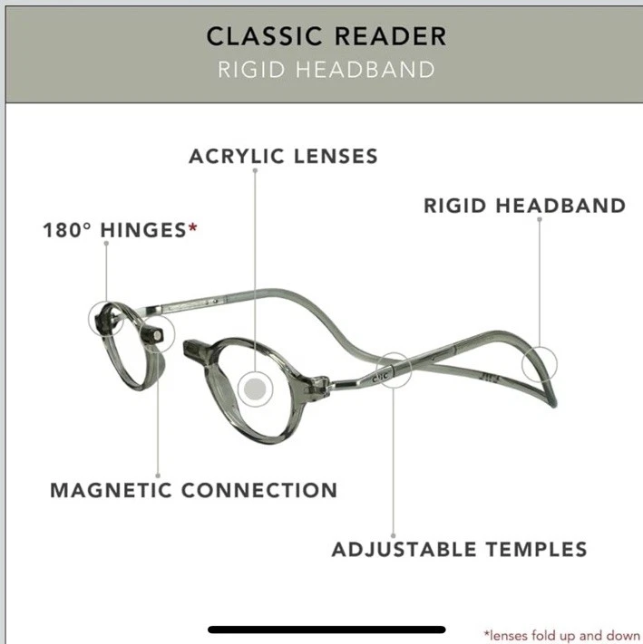 Gafas de lectura magnéticas Clic para hombre o mujer, lectores de computadora, clásicas (S-M) Foto 4 de 4