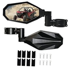 UTV Side Rear View Mirrors 1.75"-2" Roll Bar RZR Rearview Side Mirrors for