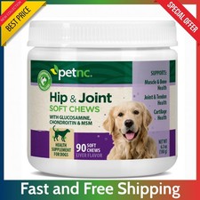 PetNC Hip Joint Supplement Dogs 90 Chews- Glucosamine MSM Liver Flavor Support