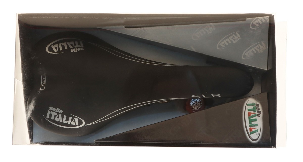 Selle Italia SLR Saddle Carbon Fiber Titanium Rails Black Leather