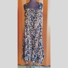 Dressbarn size 14W brown & green tank dress