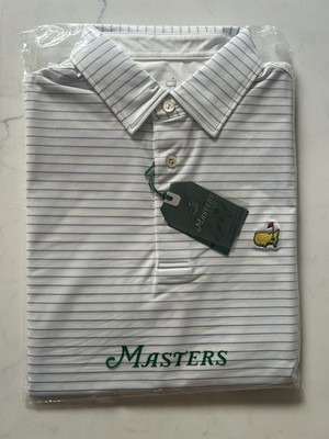 Mens Medium Masters Tech Performance Golf Polo Augusta National Golf Club Angc