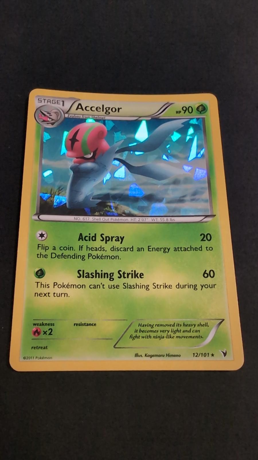 Accelgor 12/101 Rare Noble Victories Pokemon Reverse Holo LP