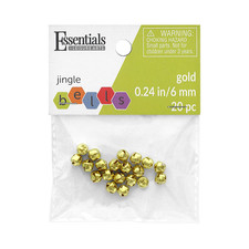 Essentials By Leisure Arts Arts Jingle Bells 6mm Gold 20pc