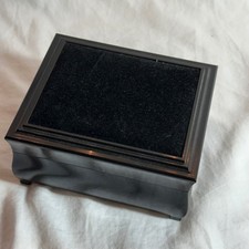 Jewelry Box Black Excellent Mirror Ring Roll Velvet Top Vanity MinimalistTravel