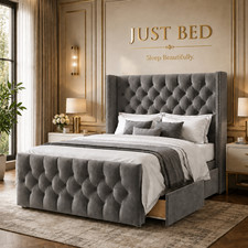 LUXURY DIVAN BED SET WITH MATTRESS & HEADBOARD 4FT6 DOUBLE & 5FT KING SIZE