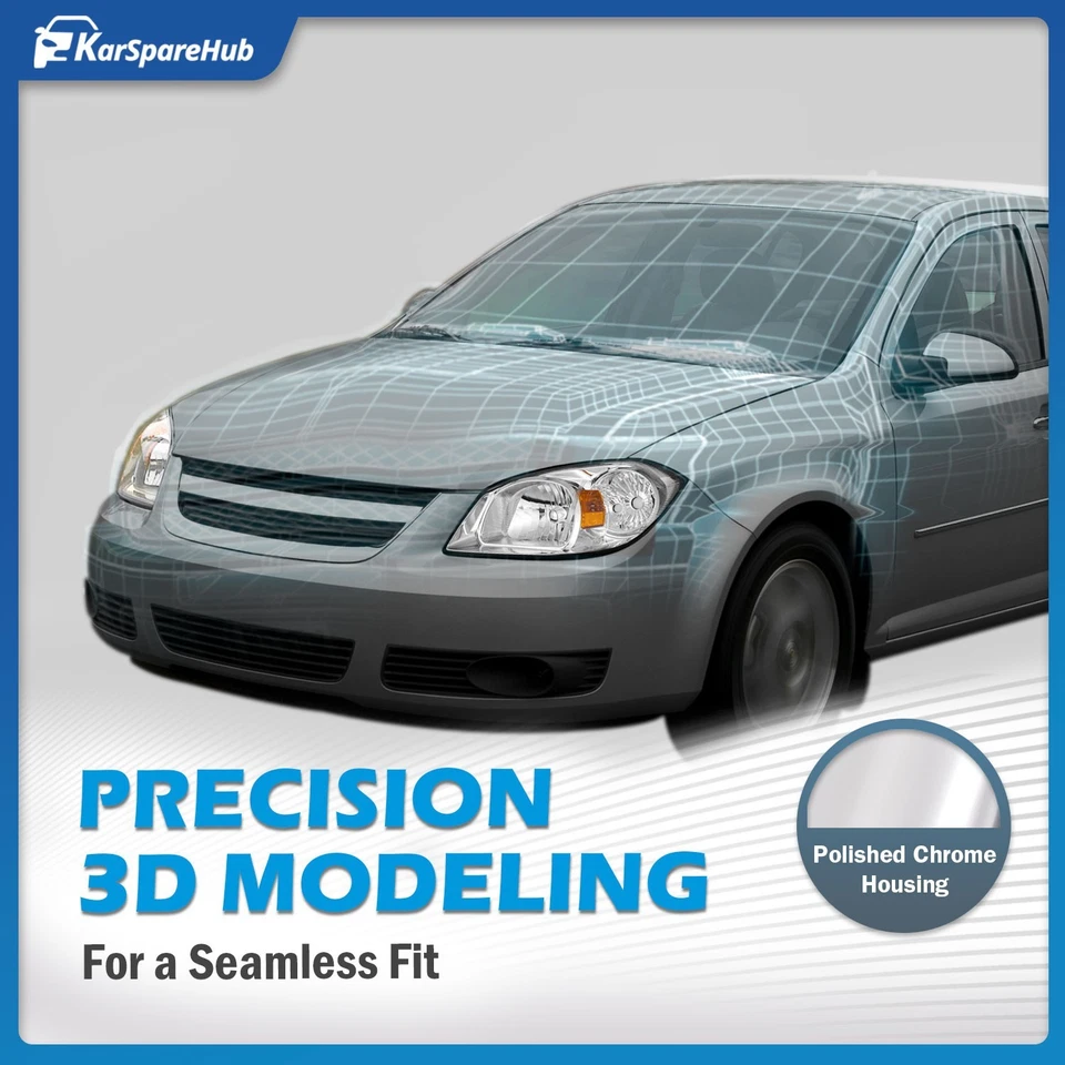 Pair Headlights For 2005-2010 Chevy Cobalt 07-09 Pontiac G5 2005-2006 Pursuit Foto 2 de 4