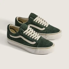 Vans Premium Old Skool Shag Suede Sneakers Shoes Kelp VN000D9JKEL US 4-13