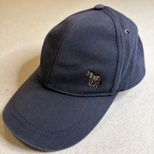 Paul Smith Mens Hat Baseball Cap Organic Cotton Zebra Logo One Size Black (A1)
