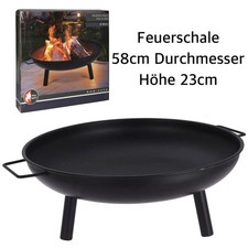 Feuerschale 58cm Feuerstelle Garten Terrasse Kamin Feuer Lagerfeuer Eisen
