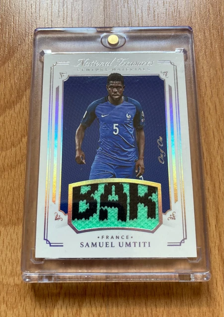 2018 Panini National Treasures 2018 Samuel Umtiti Patch Barca Match Worn 1/1