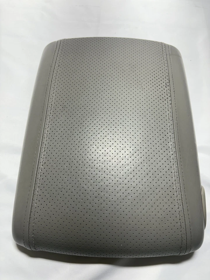 Cadillac Escalade 2001-2006 consola central tapa reposabrazos cuero gris OEM Foto 3 de 4