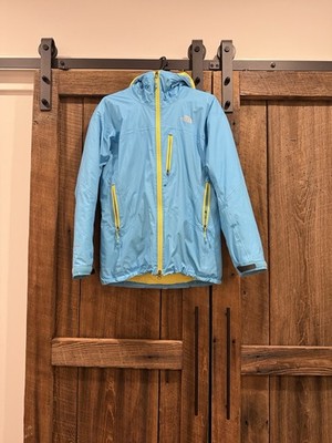 North Face Summit Series Hyvent Alpha Primaloft Jacket Blue and Yellow Size M